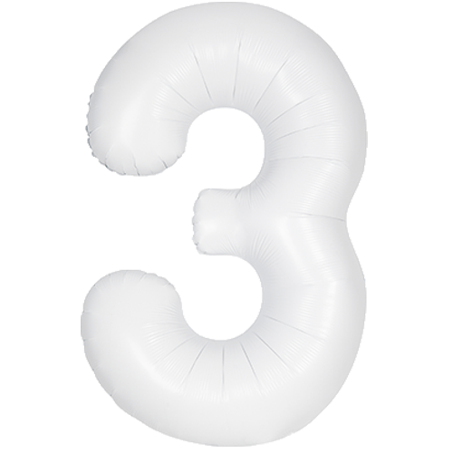 Unique 34 inch White Balloon with Helium