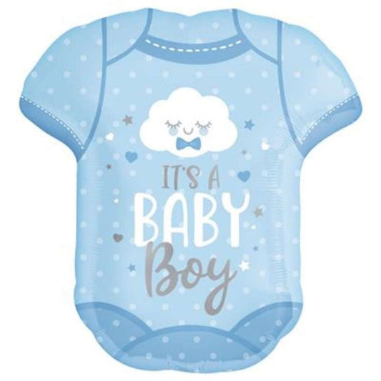 Blue Baby Onesie 24" Foil Balloon with Helium