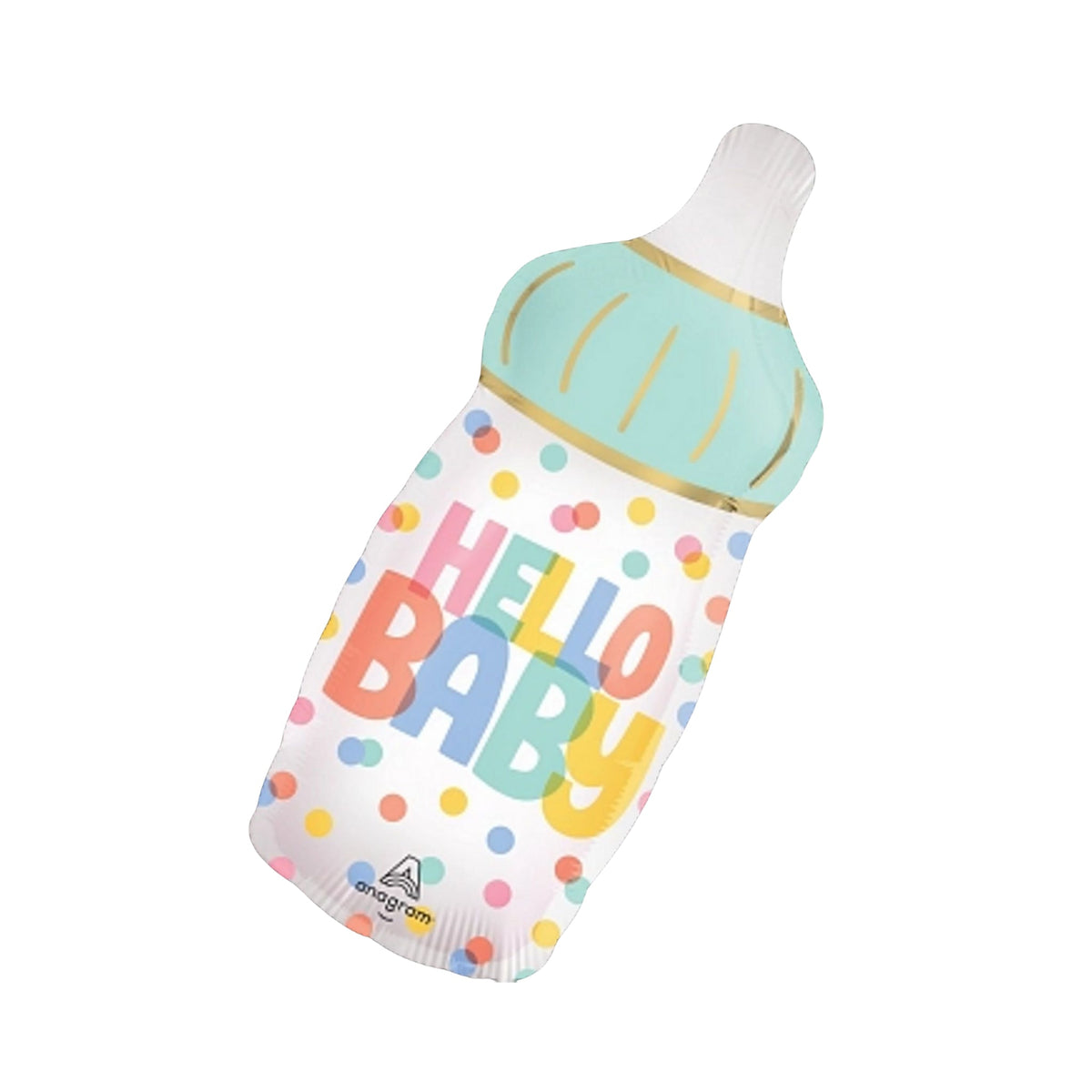 Satin Modern Baby Bottle 28" Foil Balloon with Helium
