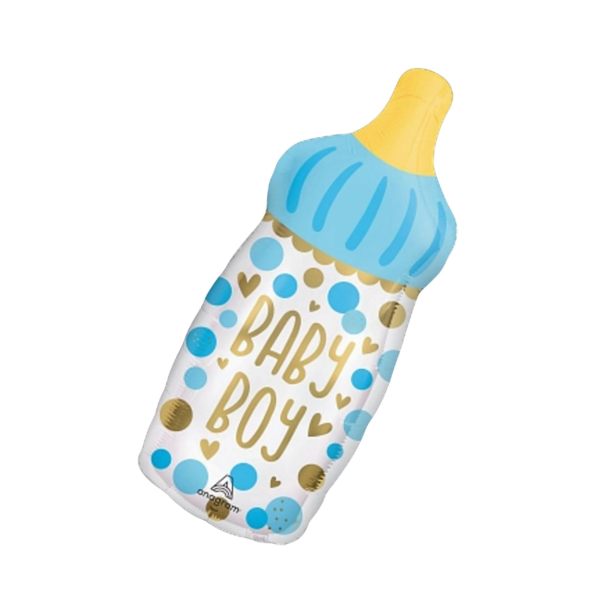 Baby Boy Bottle 20" Supershape Foil Balloon with Helium