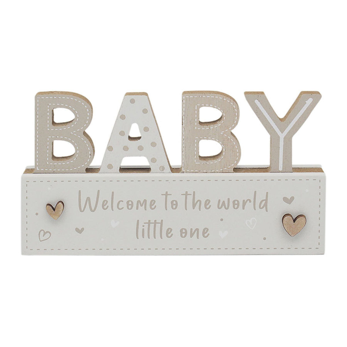 Cream Baby Standing Plaque