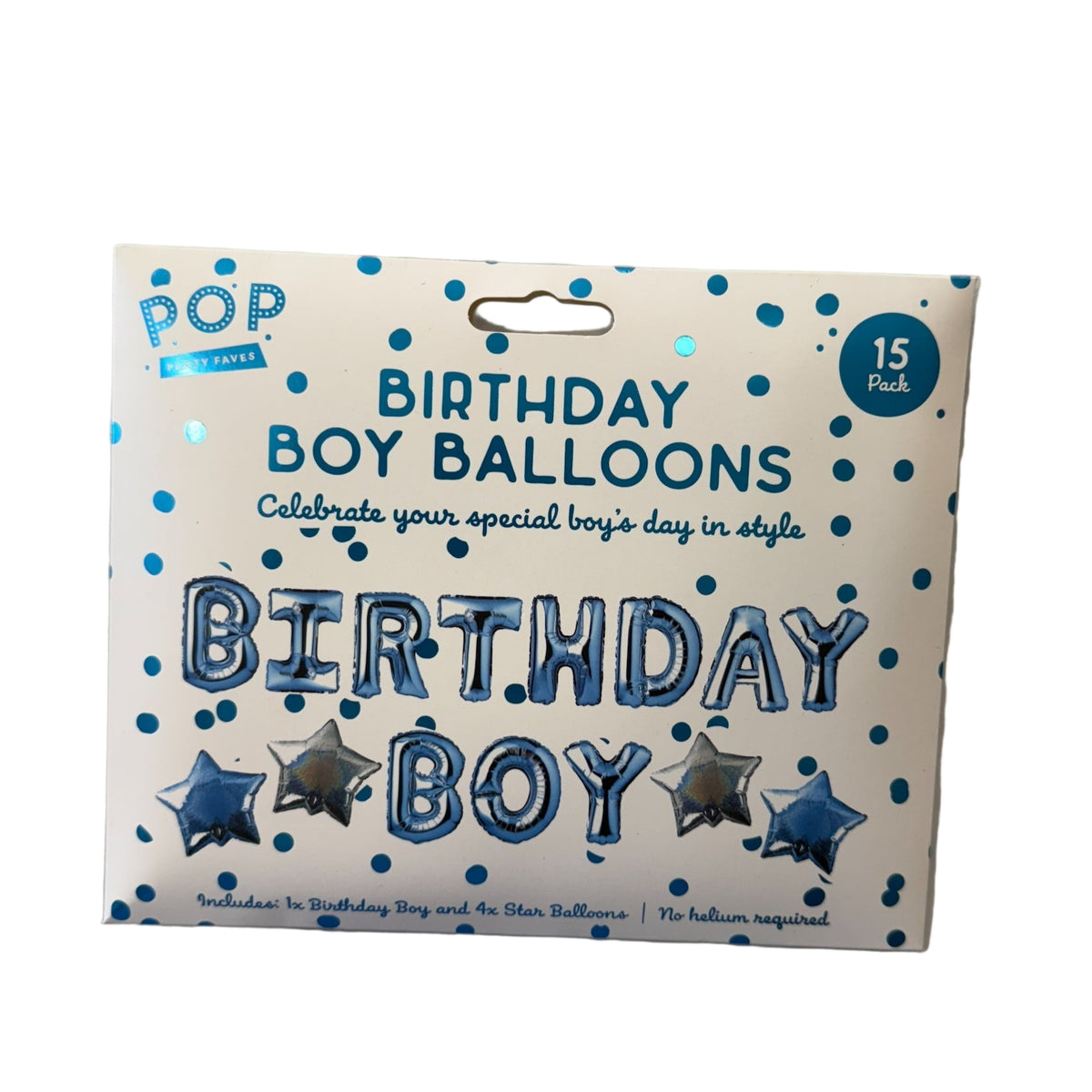Birthday Boy Foil Balloons Pack of 15