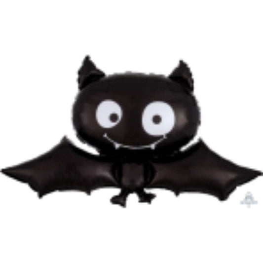 Black Bat 41" Foil Balloon with Helium