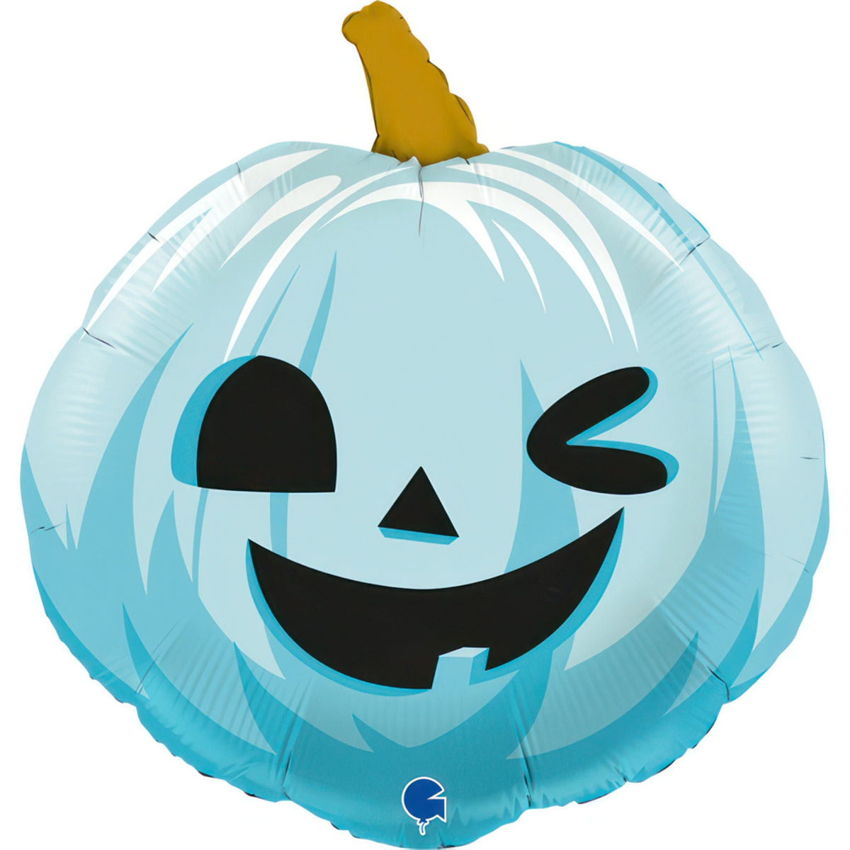 Funny Pumpkin Blue 22" Foil Balloon with Helium