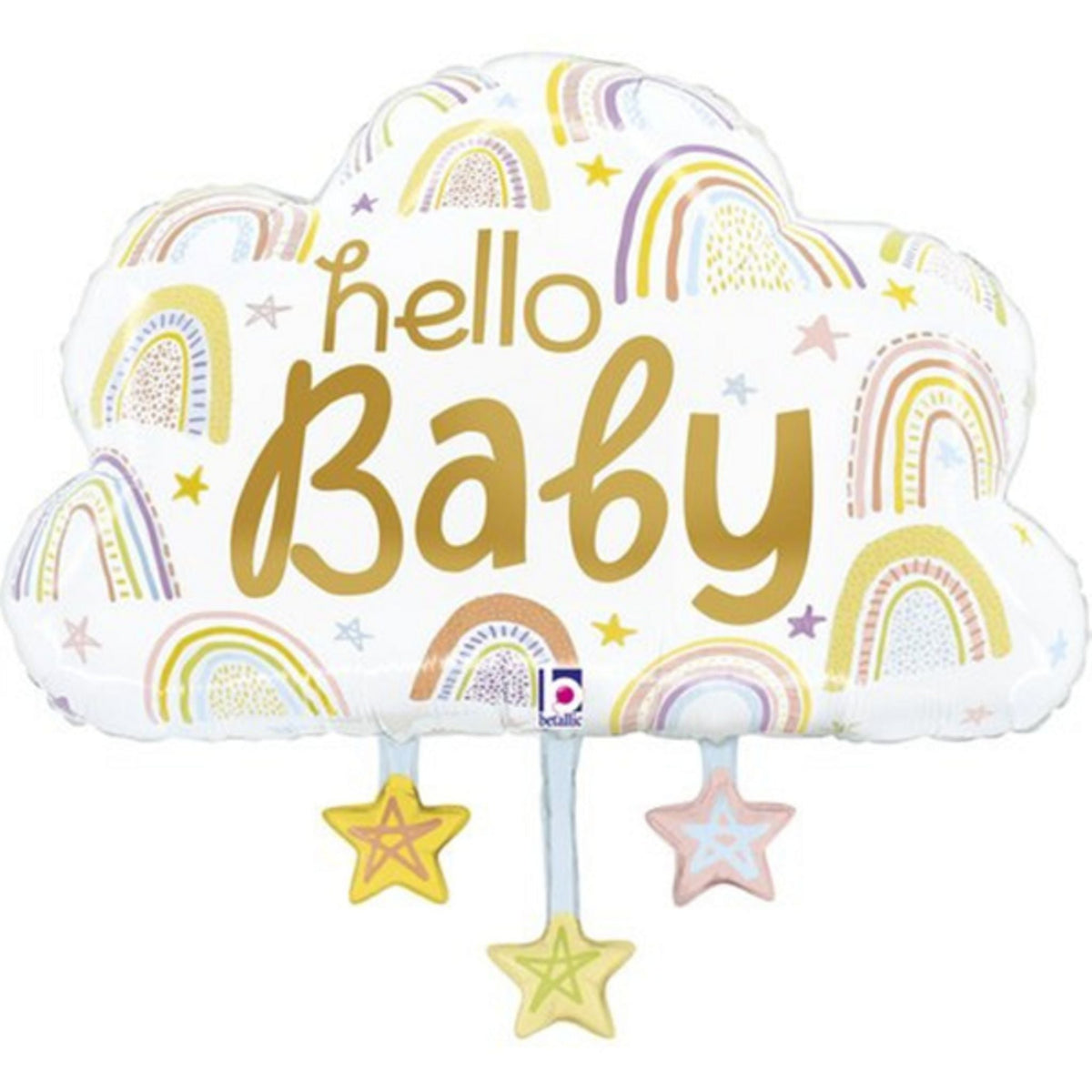 Hello Baby Cloud 28" Foil Balloon with Helium
