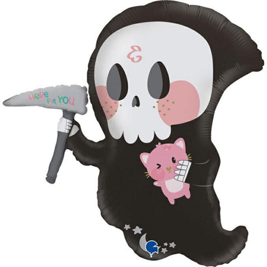 Halloween Cute Death 25" Large Foil Balloon with Helium