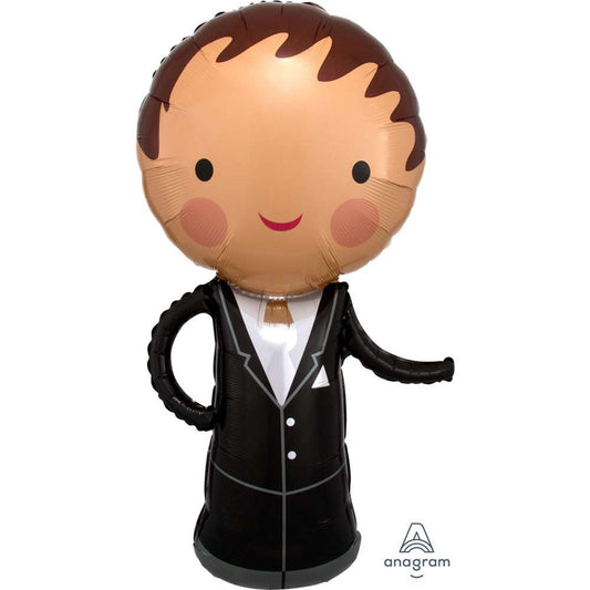 Handsome Groom 40" Wedding Foil Balloon with Helium