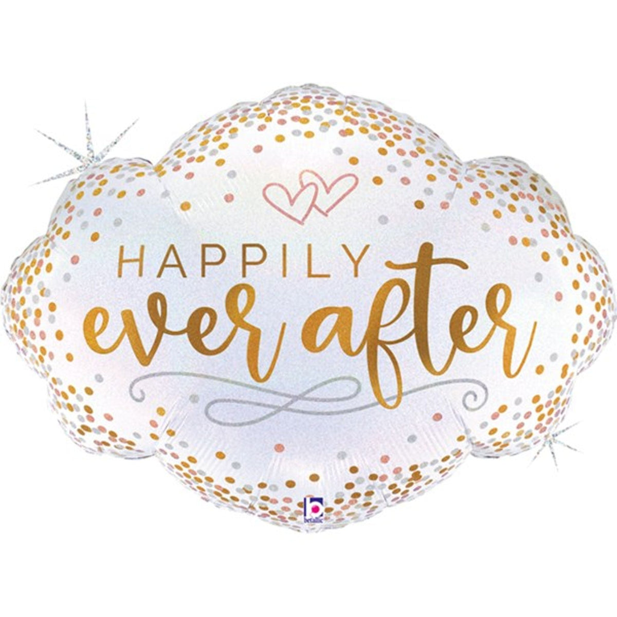 Happily Ever After Confetti 36" Foil Balloon with Helium