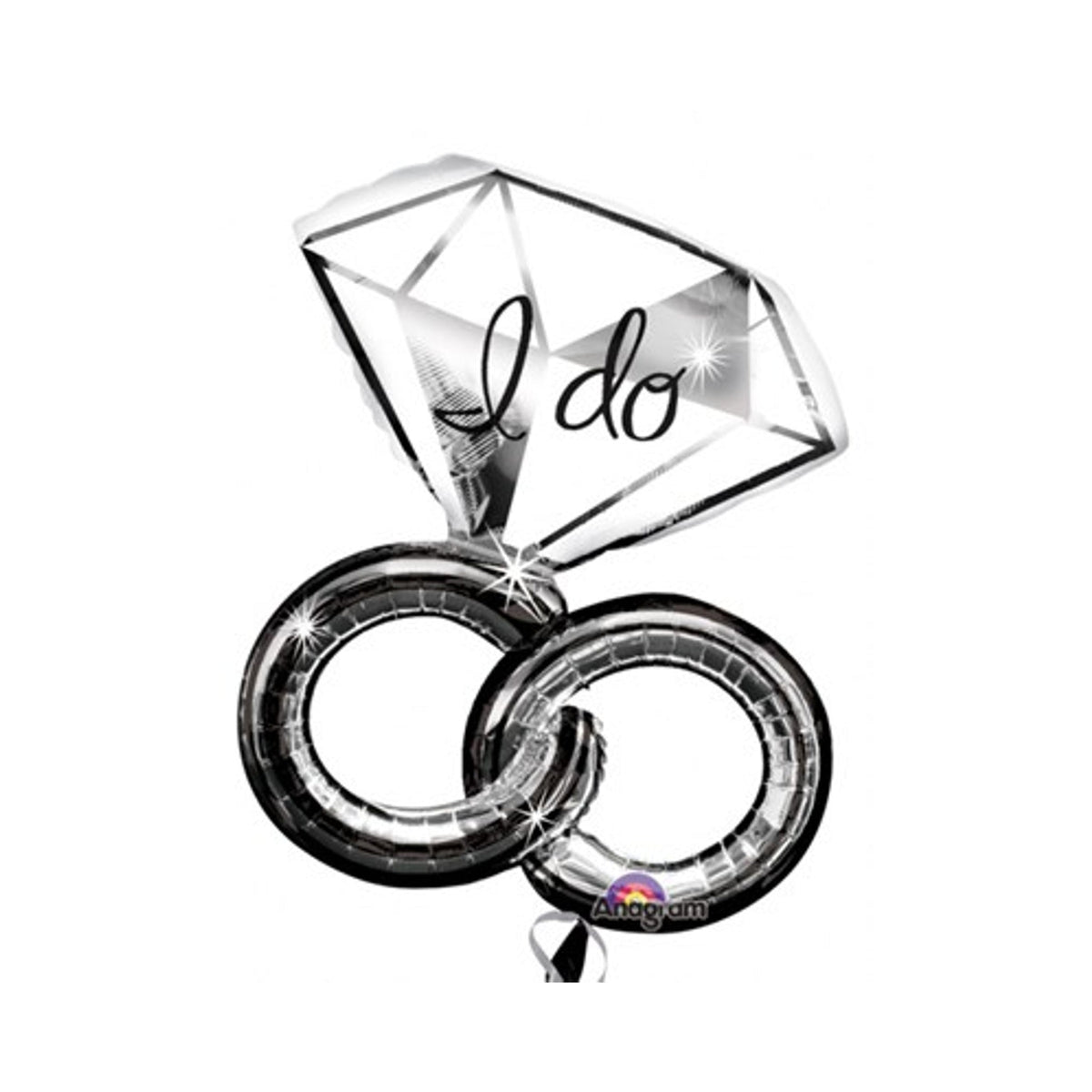 I Do Wedding Rings 30" Foil Balloon with Helium