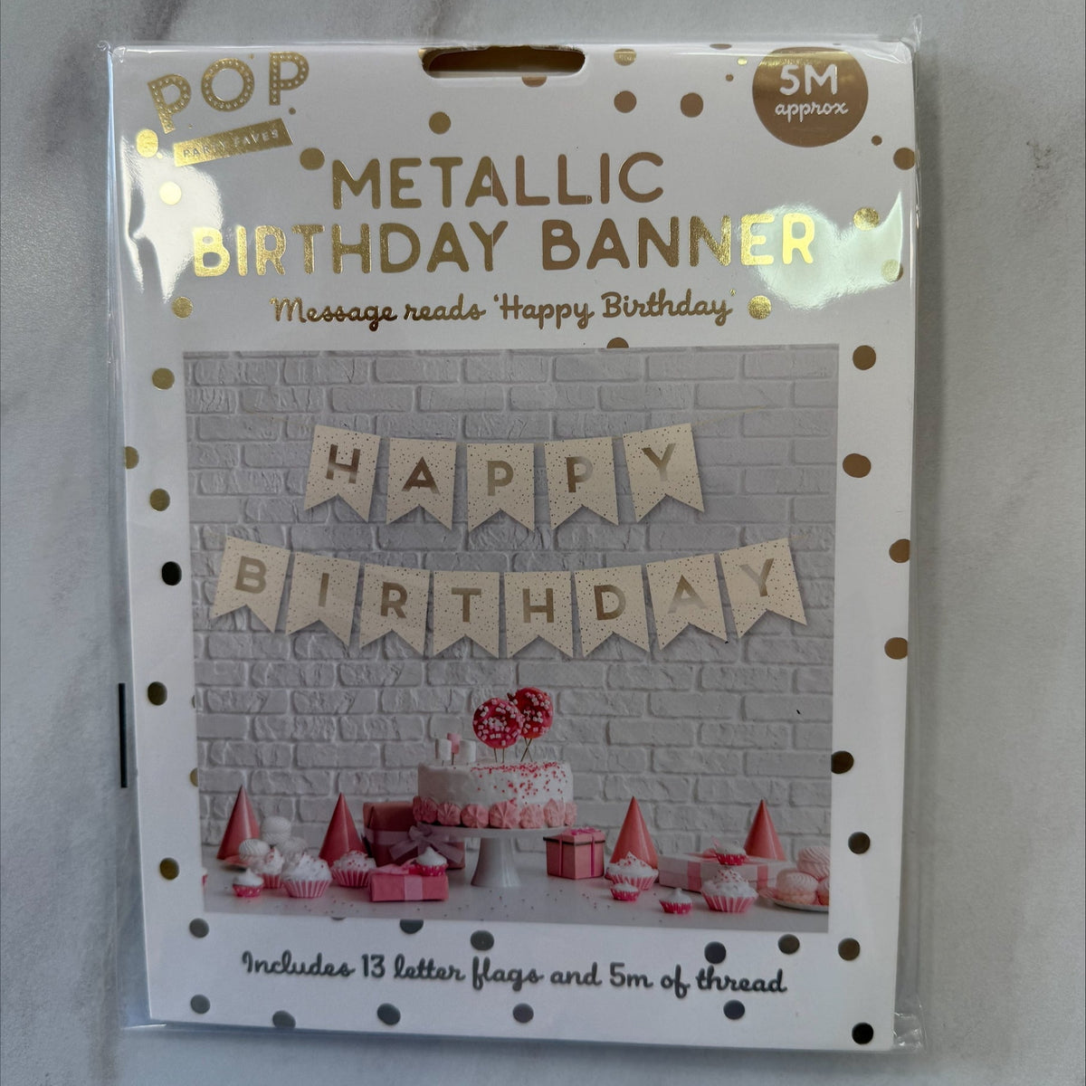 Metallic Birthday Banner 5m