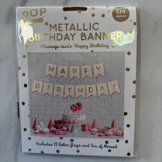 Metallic Birthday Banner 5m