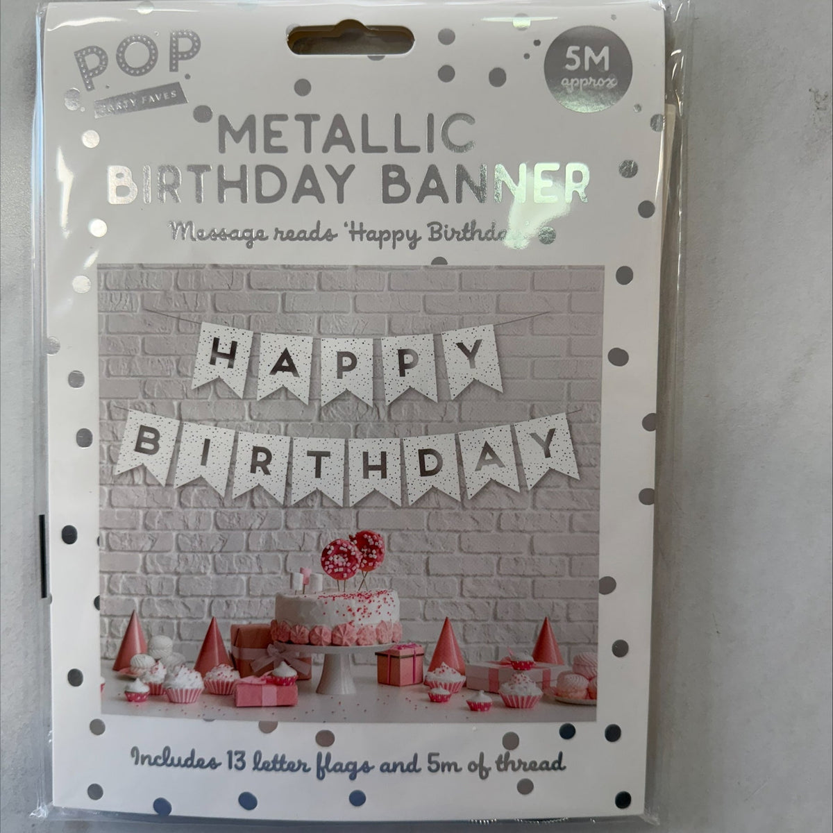 Metallic Birthday Banner 5m