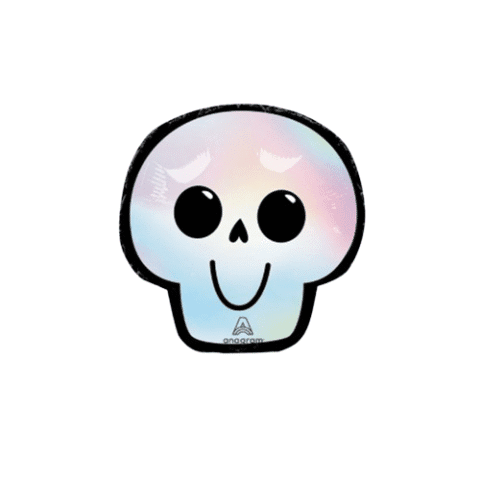 Mini Bare Bones Skull 14" Foil Balloon Filled with Air