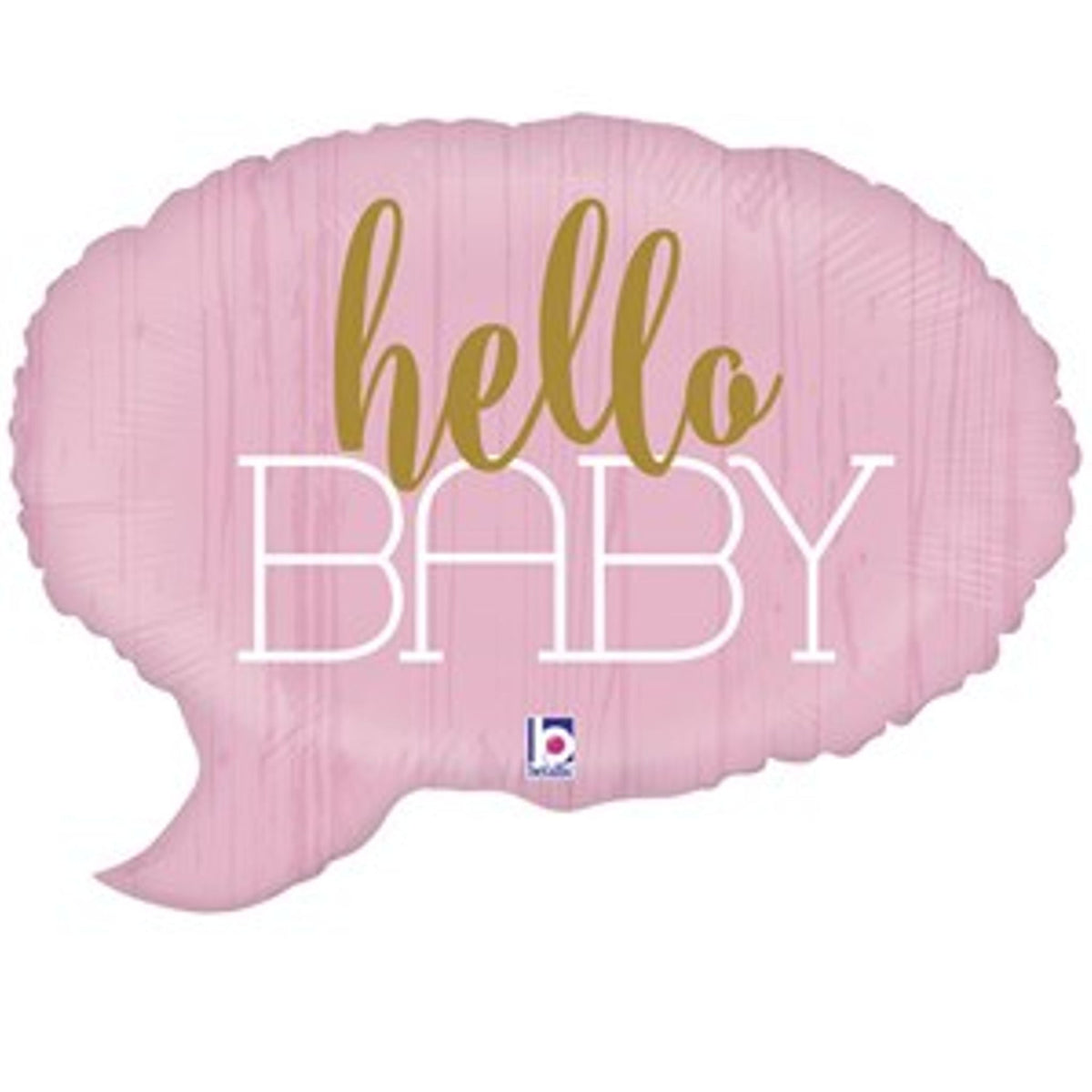 Hello Baby 24" Pink Foil Balloon with Helium