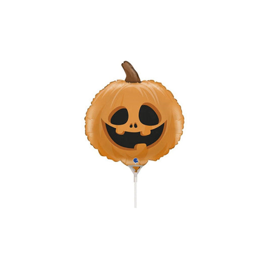 Pumpkin 14" Foil Balloon Filled with Air