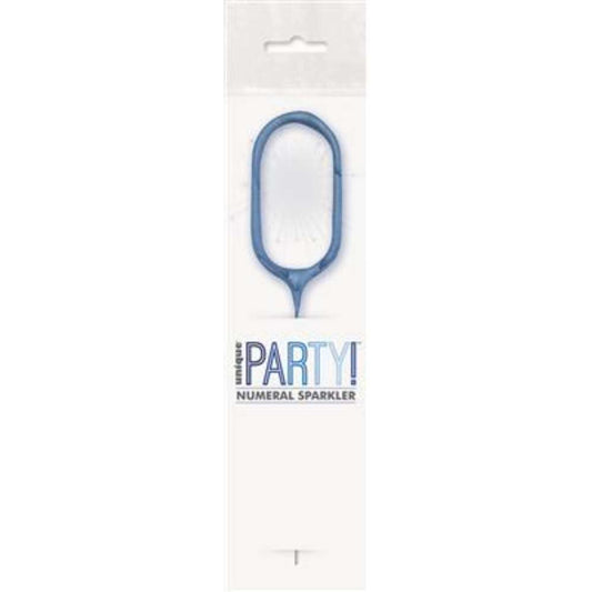 Sparkler 7" Number 0 Candle