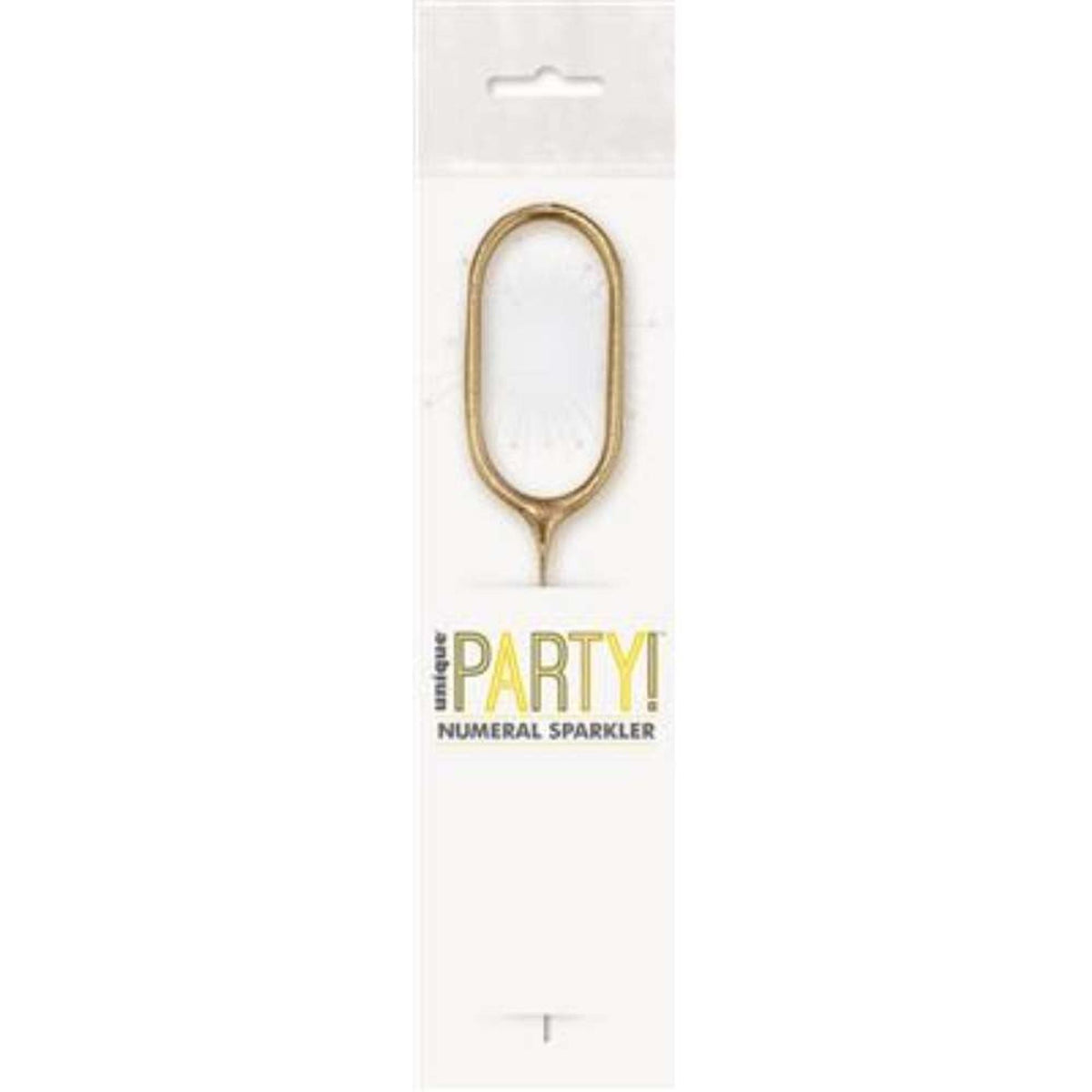 Sparkler 7" Number 0 Candle