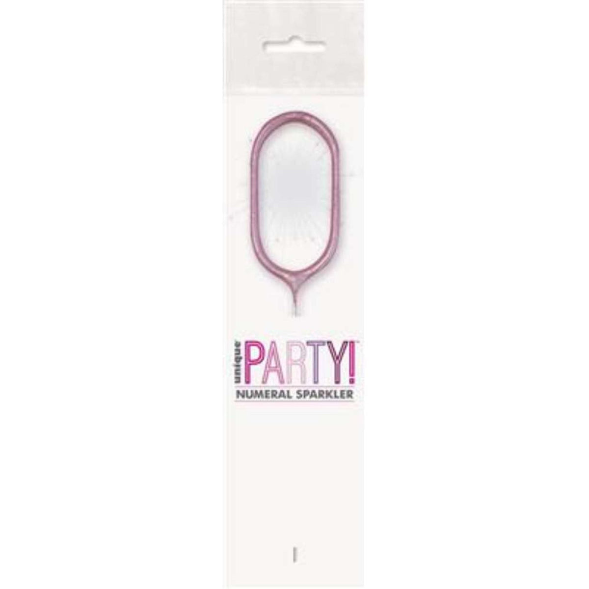 Sparkler 7" Number 0 Candle