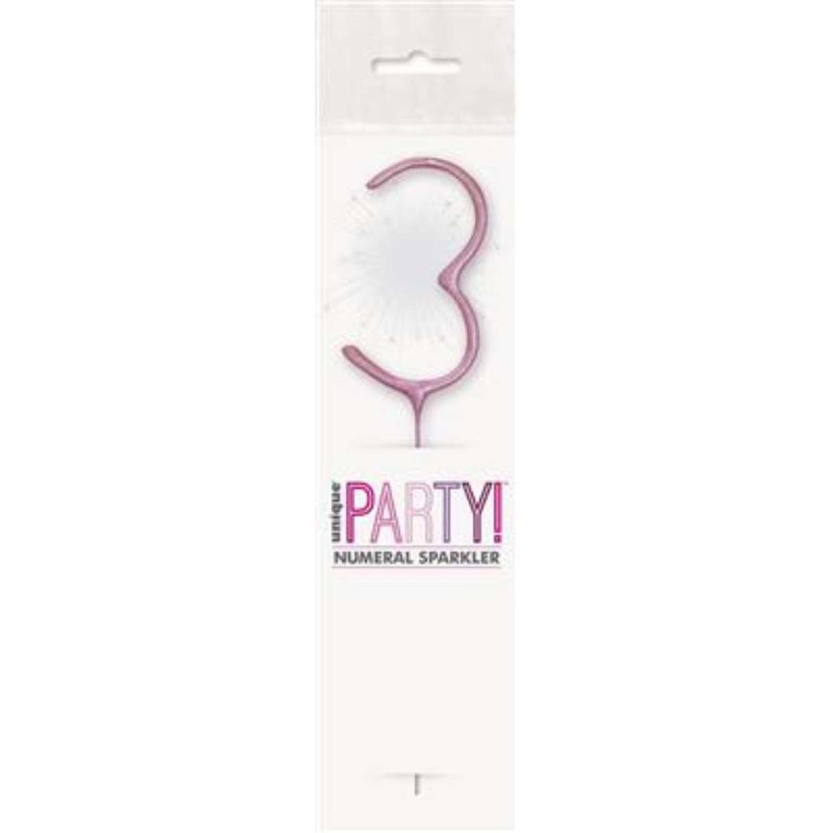 Sparkler 7" Number 3 Candle