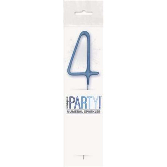 Sparkler 7" Number 4 Candle