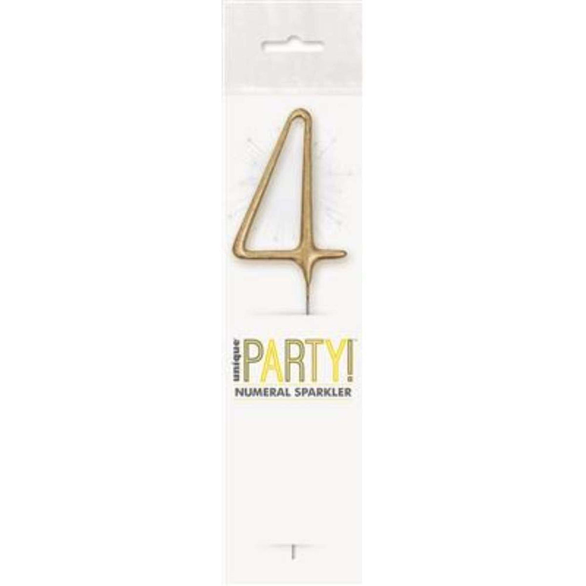 Sparkler 7" Number 4 Candle