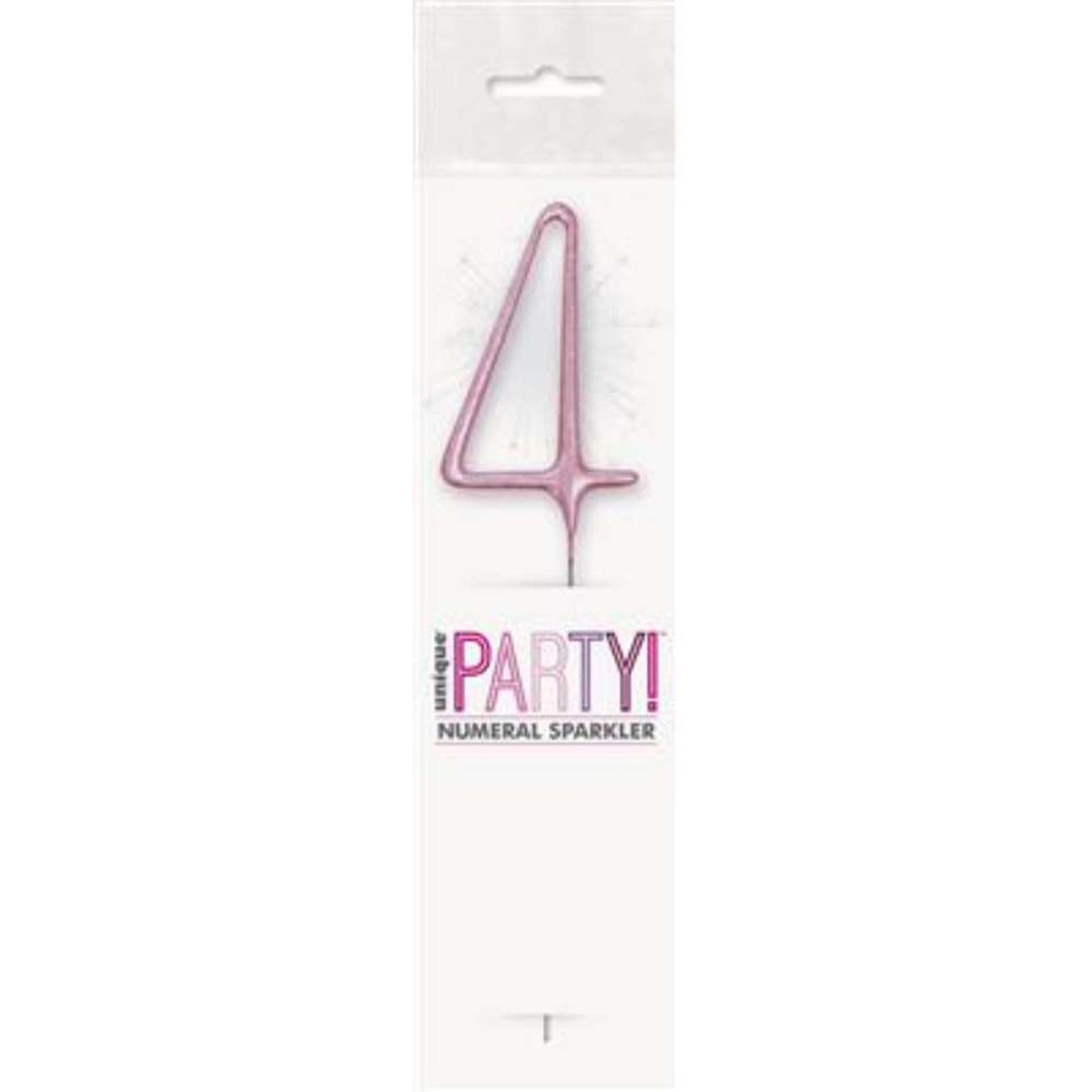 Sparkler 7" Number 4 Candle