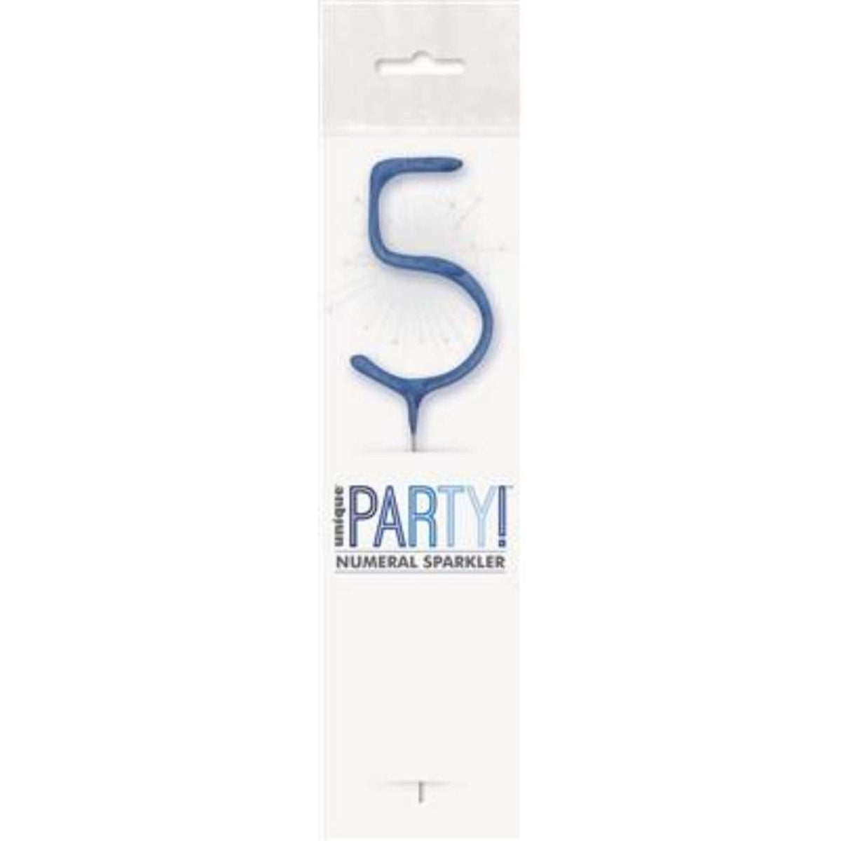 Sparkler 7" Number 5 Candle