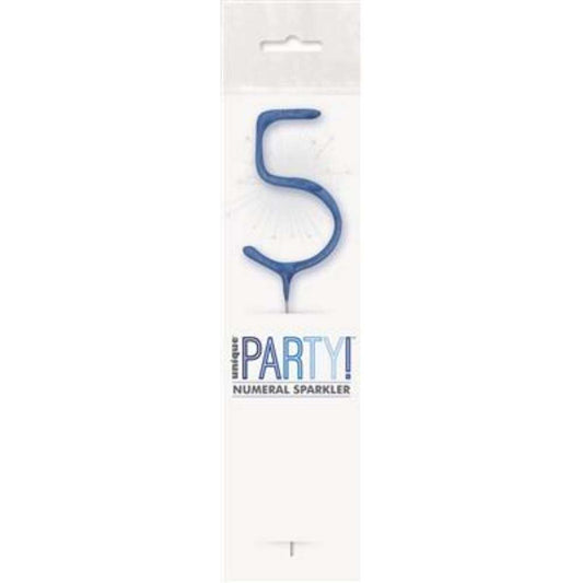 Sparkler 7" Number 5 Candle