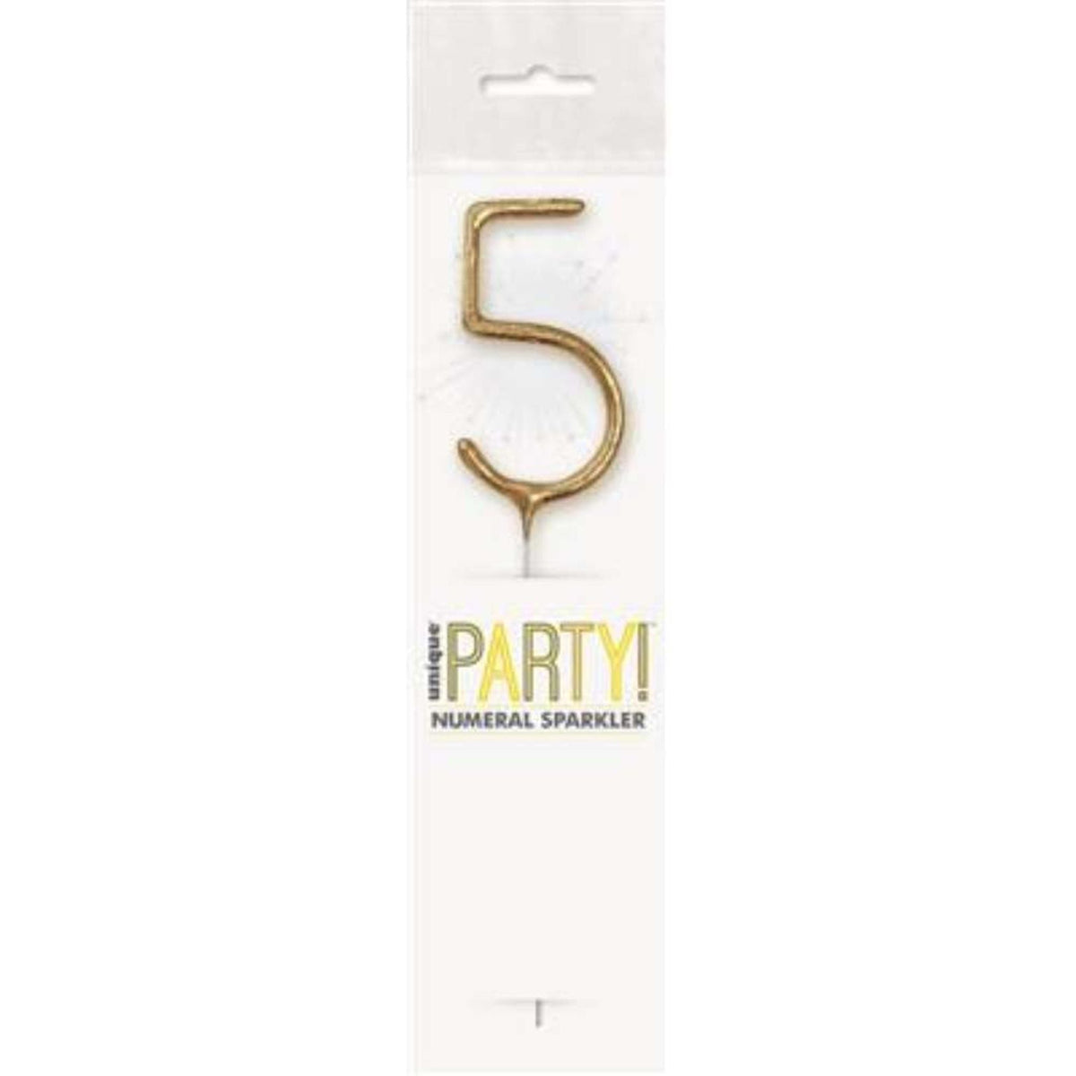 Sparkler 7" Number 5 Candle
