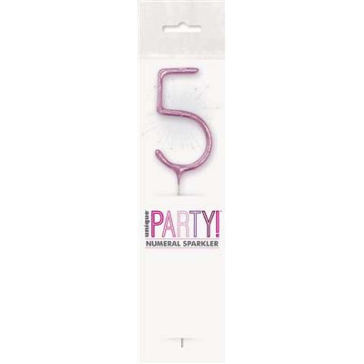 Sparkler 7" Number 5 Candle