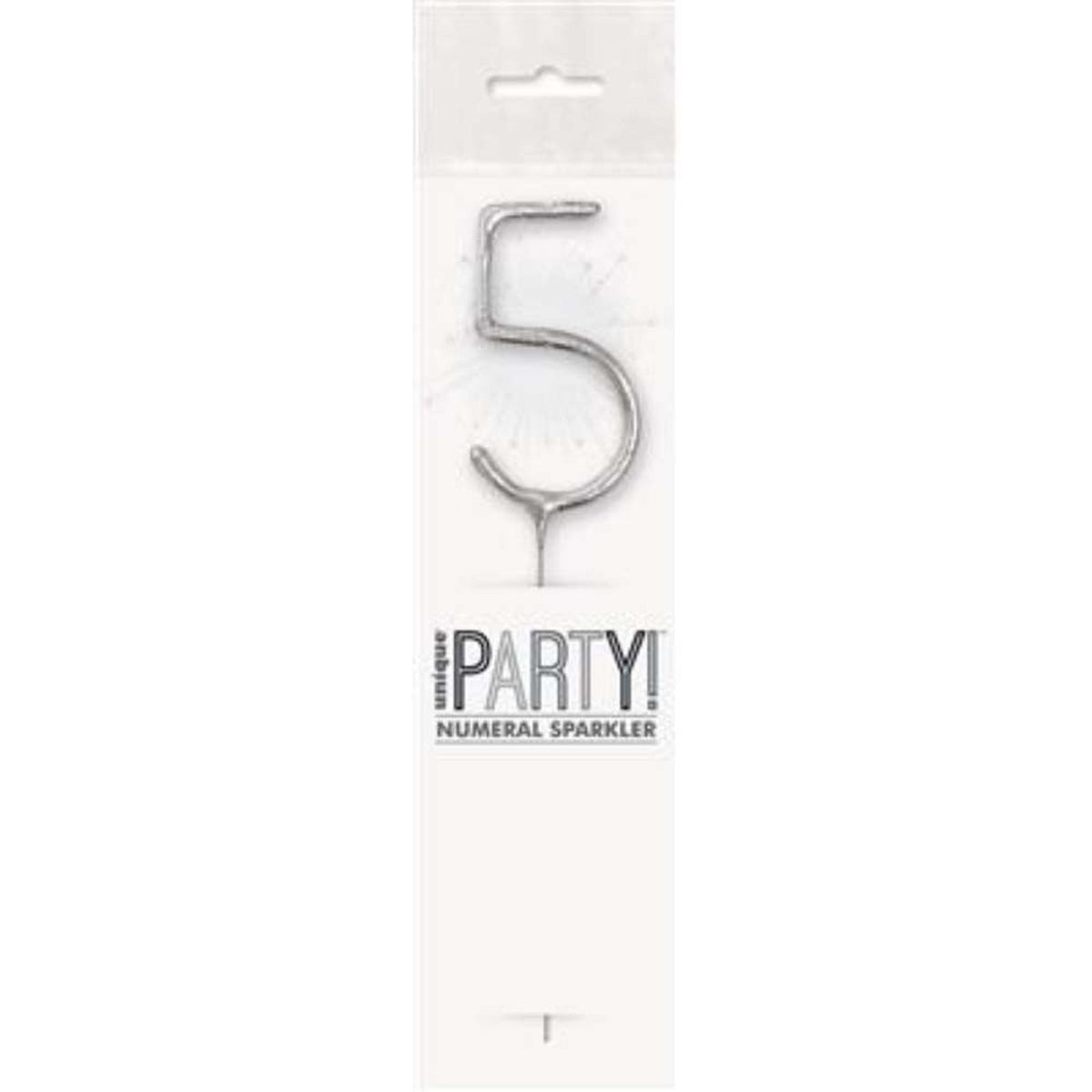 Sparkler 7" Number 5 Candle