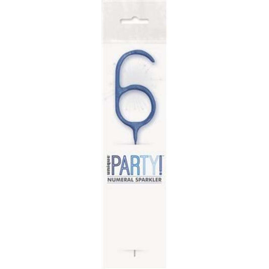 Sparkler 7" Number 6 Candle