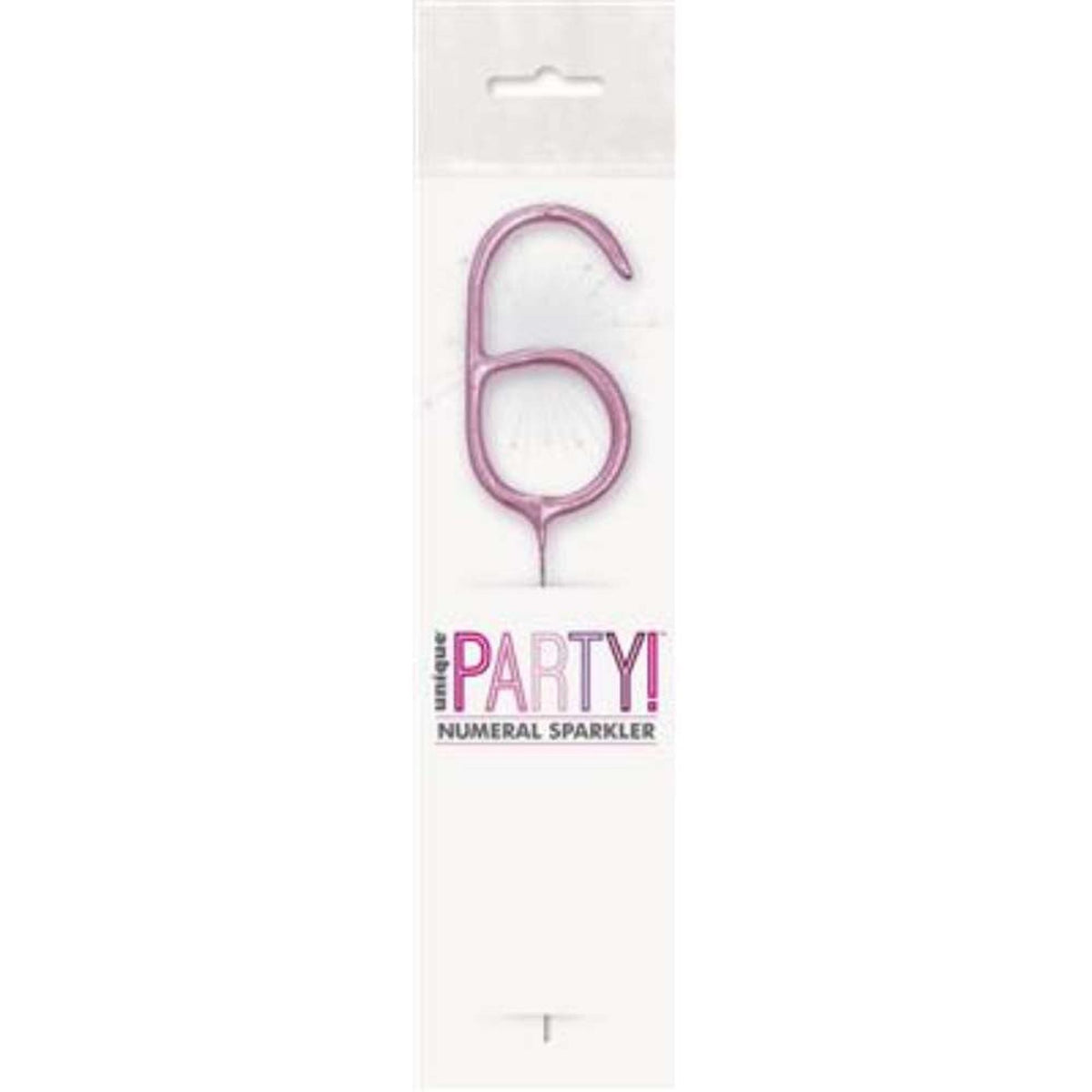 Sparkler 7" Number 6 Candle