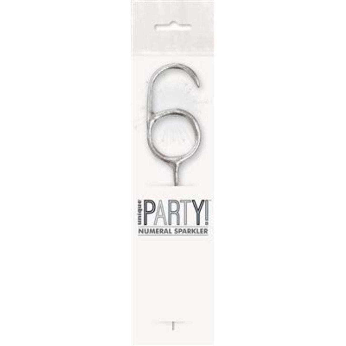 Sparkler 7" Number 6 Candle
