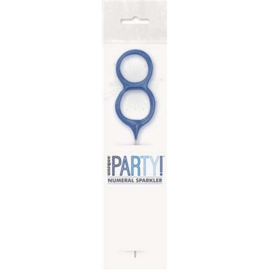 Sparkler 7" Number 8 Candle