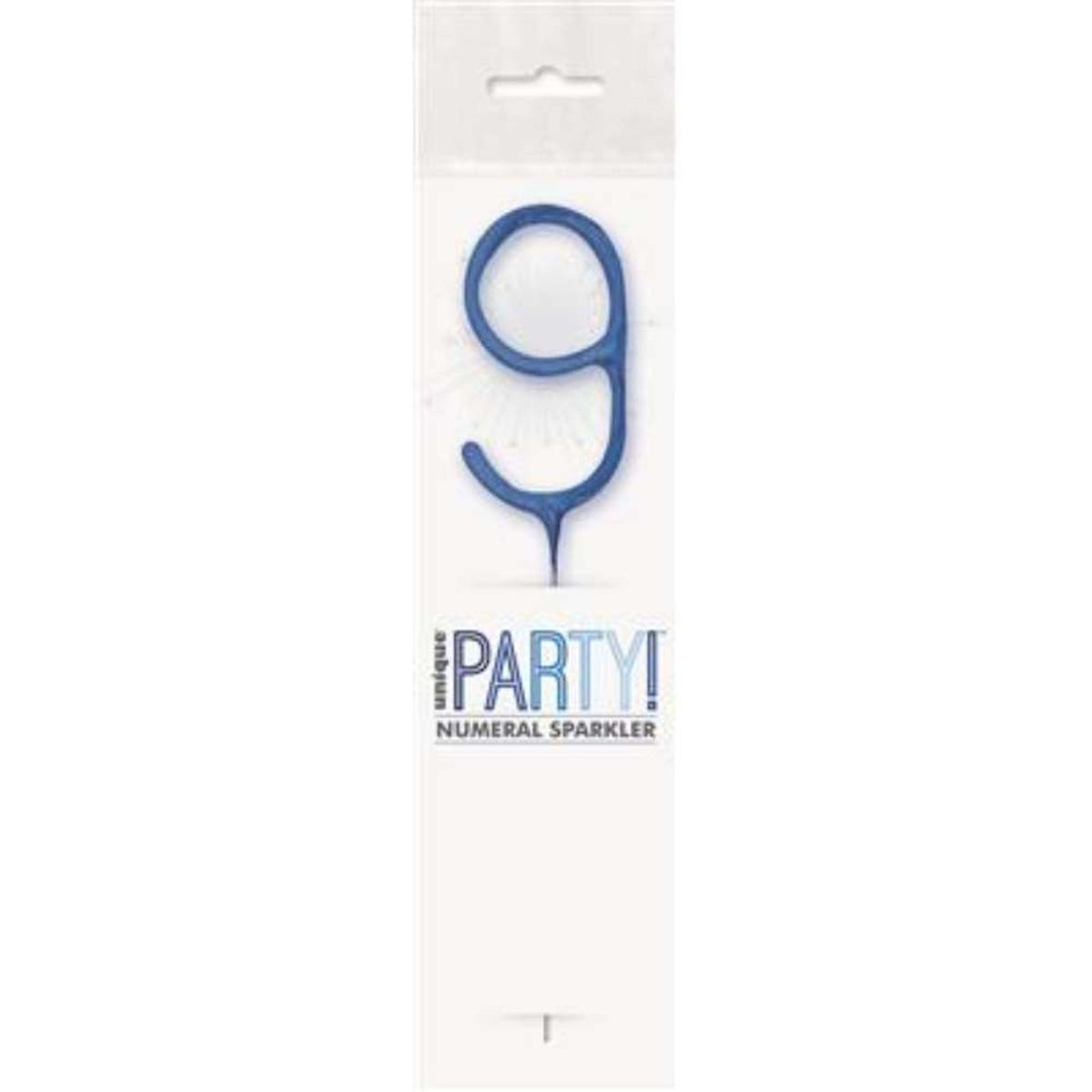 Sparkler 7" Number 9 Candle