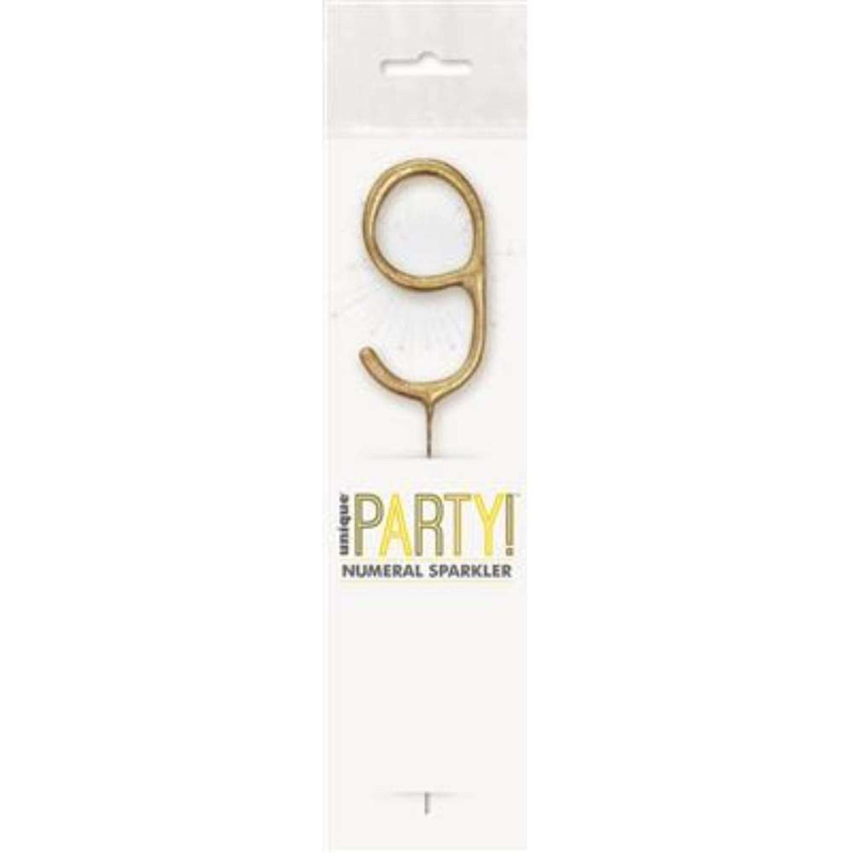 Sparkler 7" Number 9 Candle
