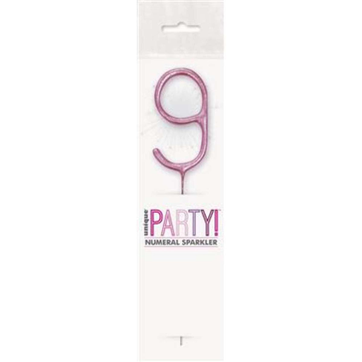 Sparkler 7" Number 9 Candle