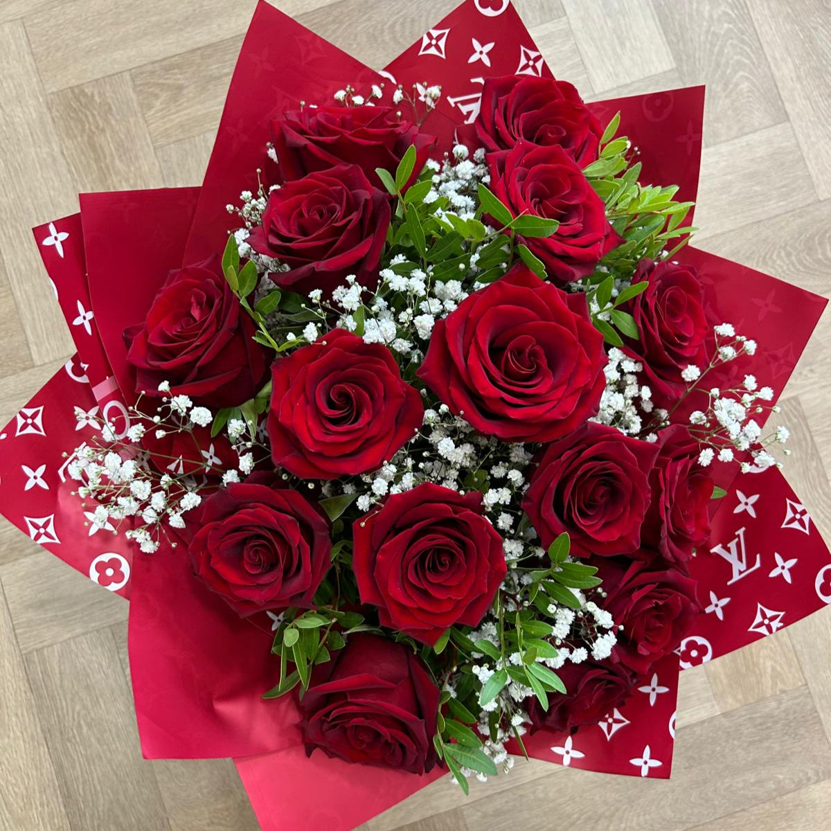 Traditional Red Roses Bouquet