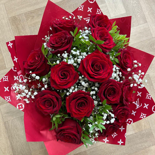 Traditional Red Roses Bouquet