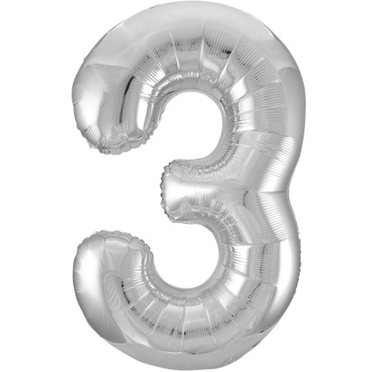 Unique 34 inch Silver Balloon with Helium